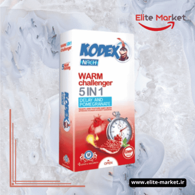 کاندوم کدکس مدل Warm Challenger 5in1 بسته 12 عددی _ ساده