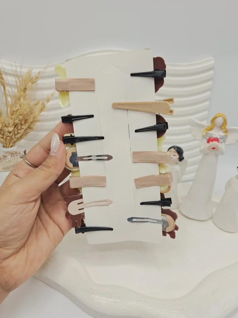 پک گیره مو دخترانه فانتزی خرسی (رنگ نود قهوه ای)