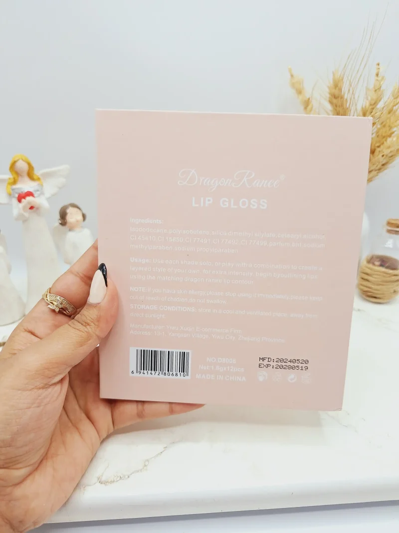 پک رژ لب مایعی 12 تایی درب دار برند دراگون رانی کیفیت عالی کد 6810