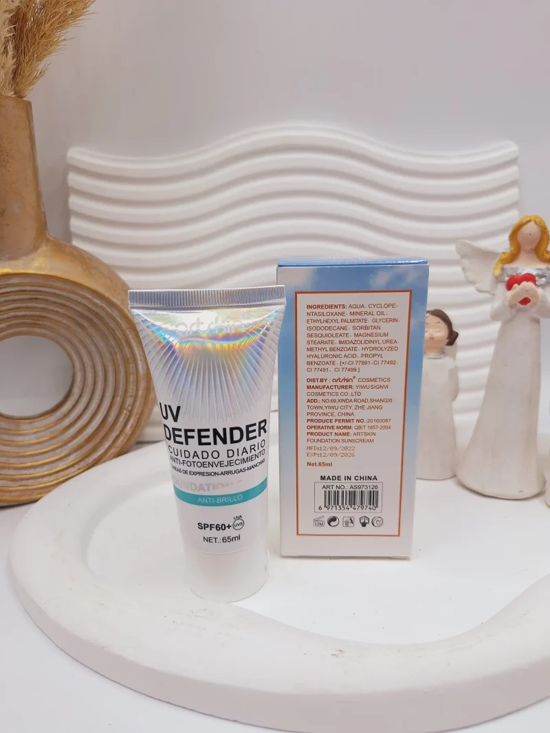 ضدآفتاب کرم پودری spf60 برند آرت اسکین کد 9740