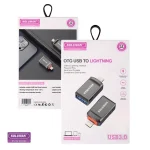 مبدل USB به لایتنینگ کلومن مدل K-OT16 خاکستری - Image 4