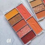 پالت 7رنگ رژ گونه و سایه چشم عطری اورجینال Merrycolor کد MC1109 - Image 3