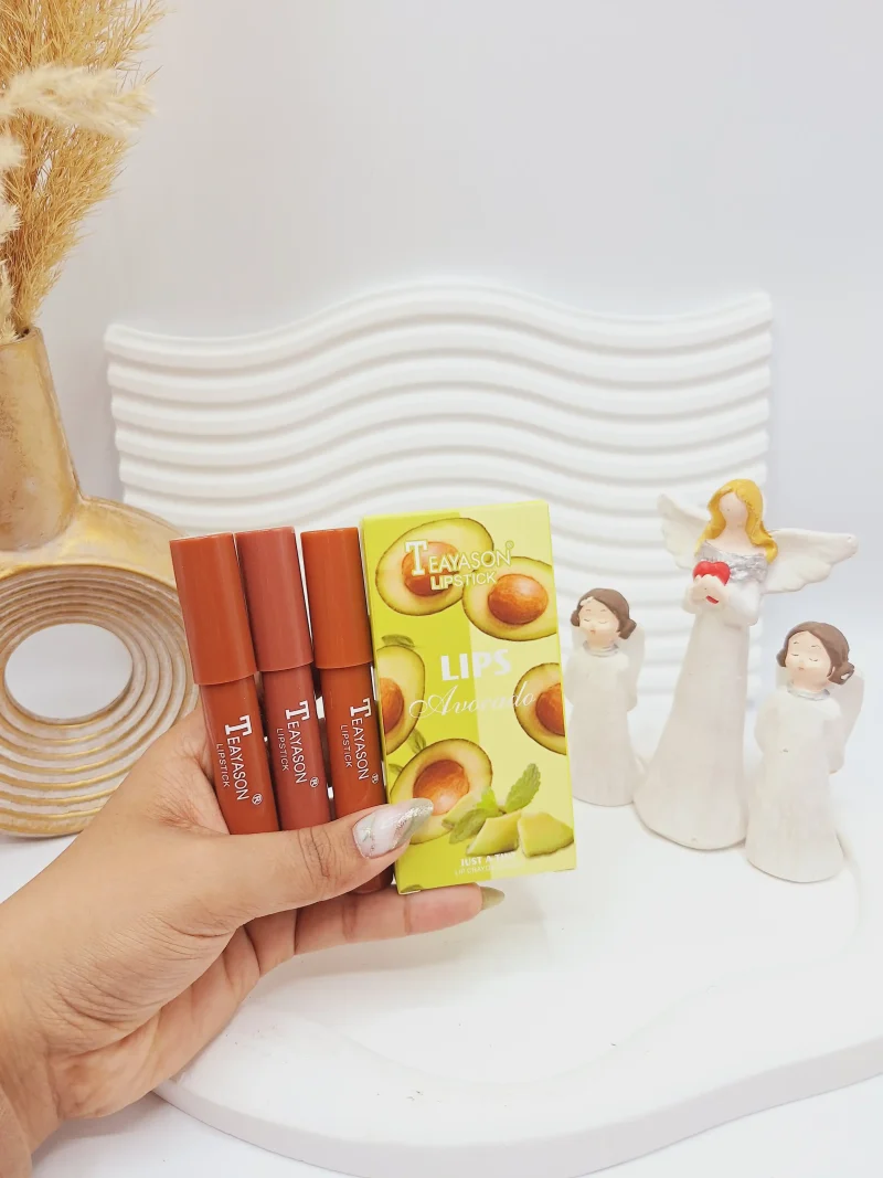 پک 3 تایی رژ لب طرح آووکادو TEAYASON‏ کد XQ06B