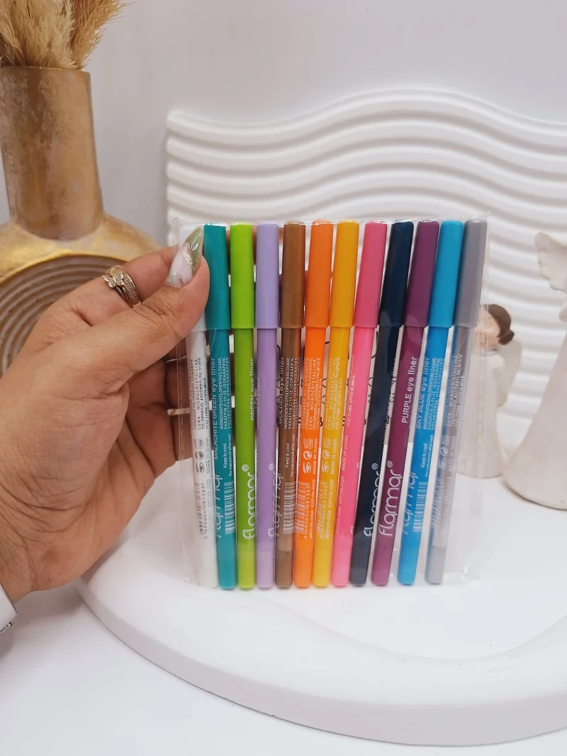 پک 12 تایی مداد چشم شمعی رنگارنگ  برند فلورمار کد 77289