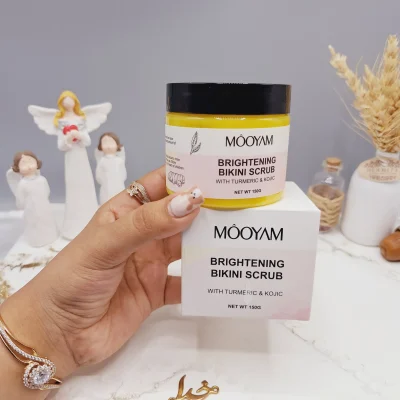 اسکراب روشن کننده بیکینی و زیربغل زردچوبه روشن کننده نواحی مختلف بدن