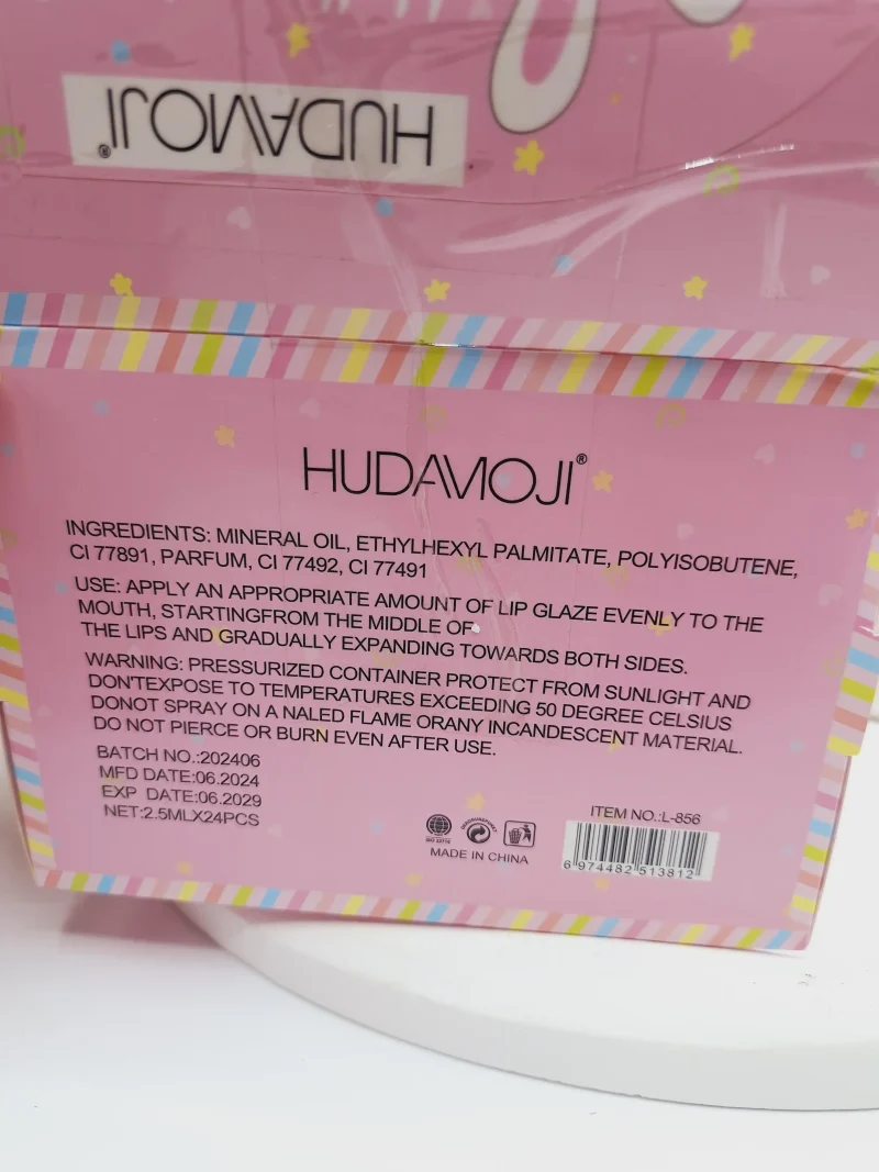 لیپ گلاس شاین دار جذاب برند HUDAMOJI کد 856