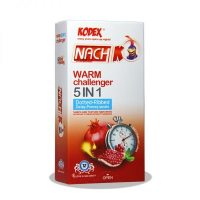 کاندوم کدکس مدل Warm Challenger 5in1 بسته 12 عددی
