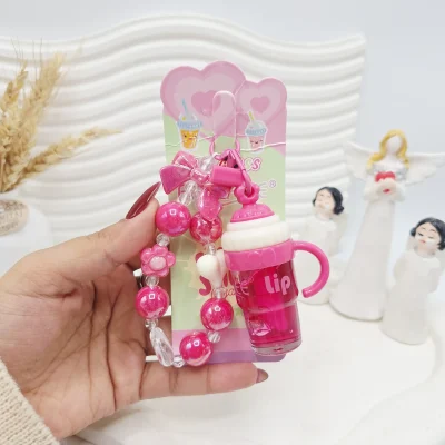 ست لیپ گلاس حرارتی لیوانی همراه آویز دستبند برند APCKFLEE