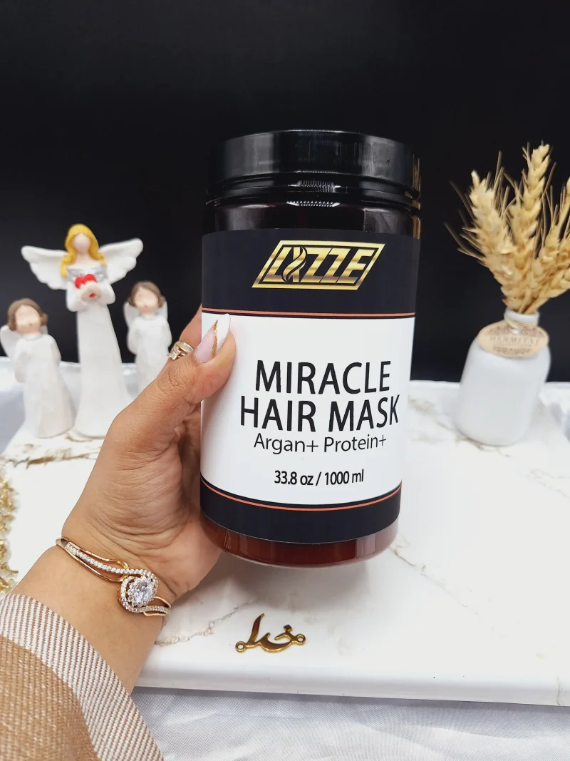 ماسک موی معجزه آسا آرگان+پروتئین وزن 1000ml برند لیز LIZZE ساخت برزیل کد 4614 - Image 5