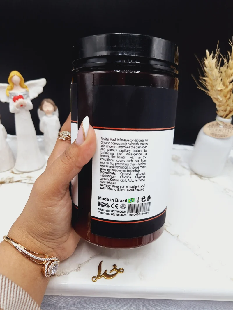 ماسک موی معجزه آسا آرگان+پروتئین وزن 1000ml برند لیز LIZZE ساخت برزیل کد 4614 - Image 3