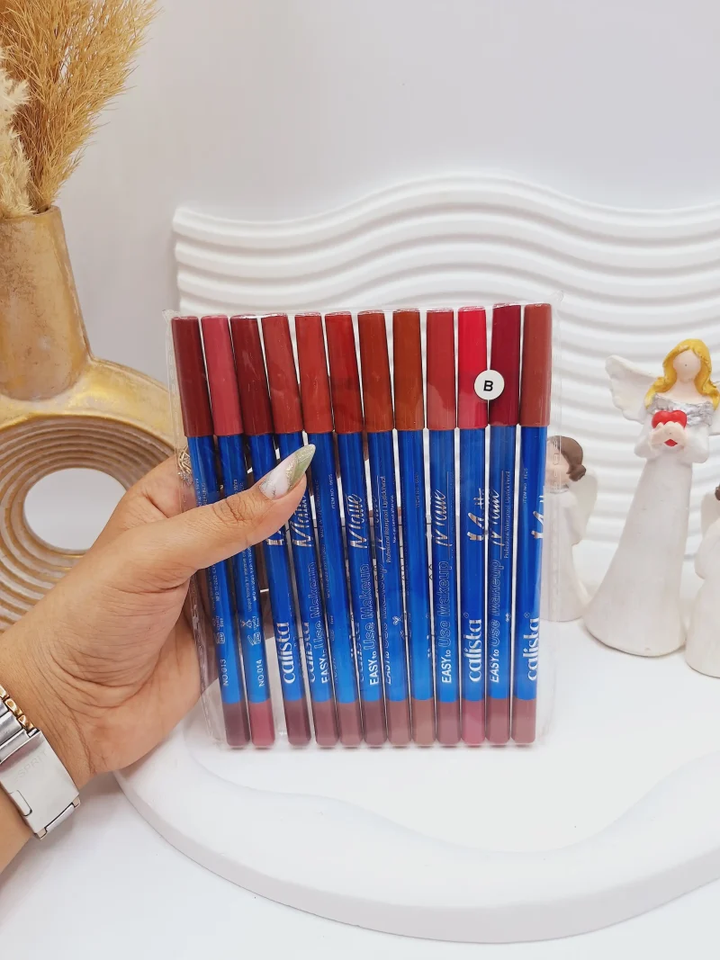 پک 12 تایی خط لب برند کالیستا کد 9963