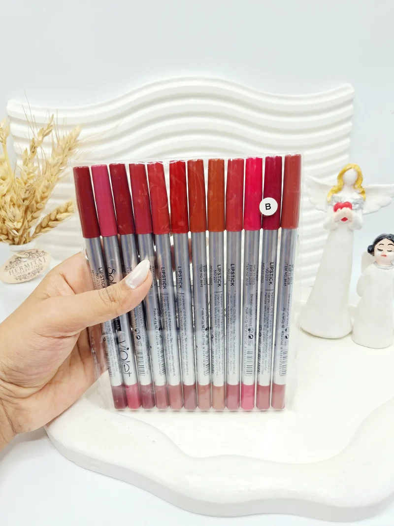 پک 12 تایی خط لب برند ویولت کد 0100