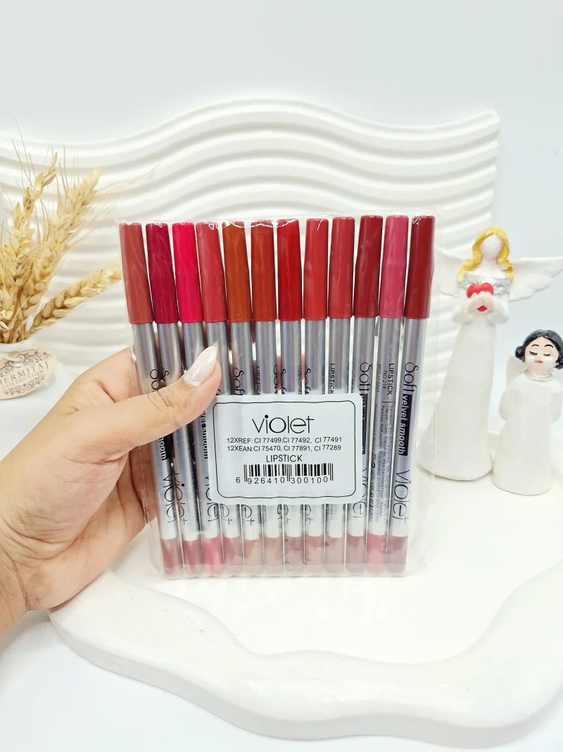 پک 12 تایی خط لب برند ویولت کد 0100