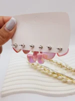 پک گوشواره آبنباتی صورتی طرح دوم - Image 2