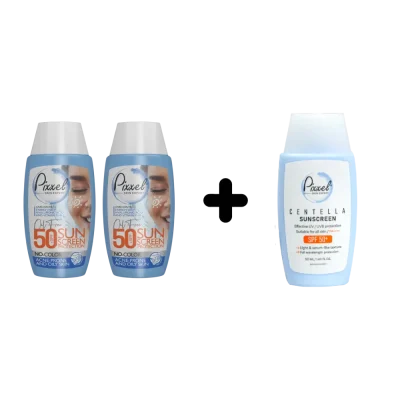 پک کرم ضد آفتاب پوست چرب و سنتلا پیکسل (2+1 هدیه)